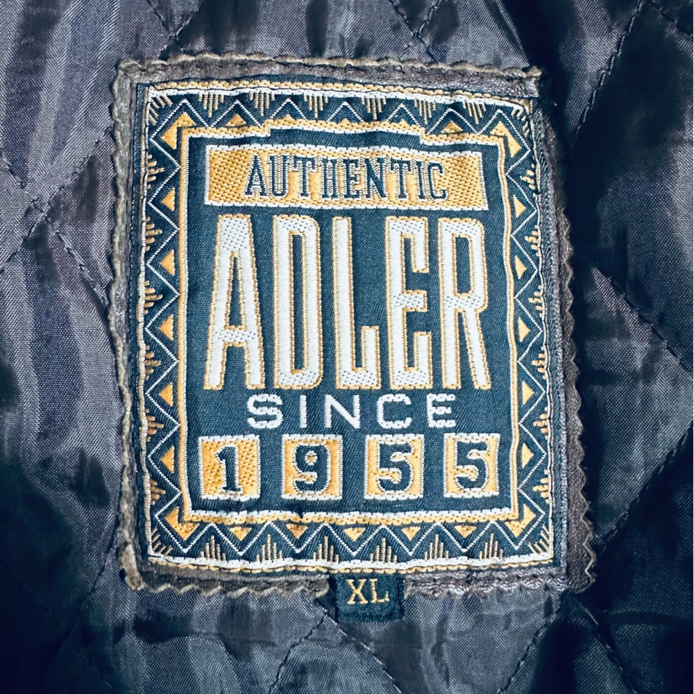 Adler Authentic Vintage Brown Bomber Aviator Jacket - Picture 6 of 6